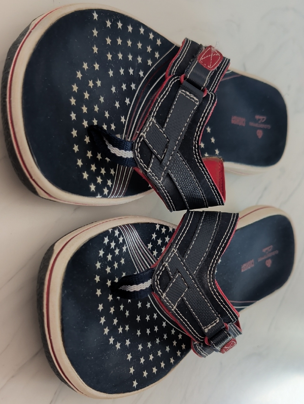 Limited Edition Stars and Stripes Clark's Flip Flops